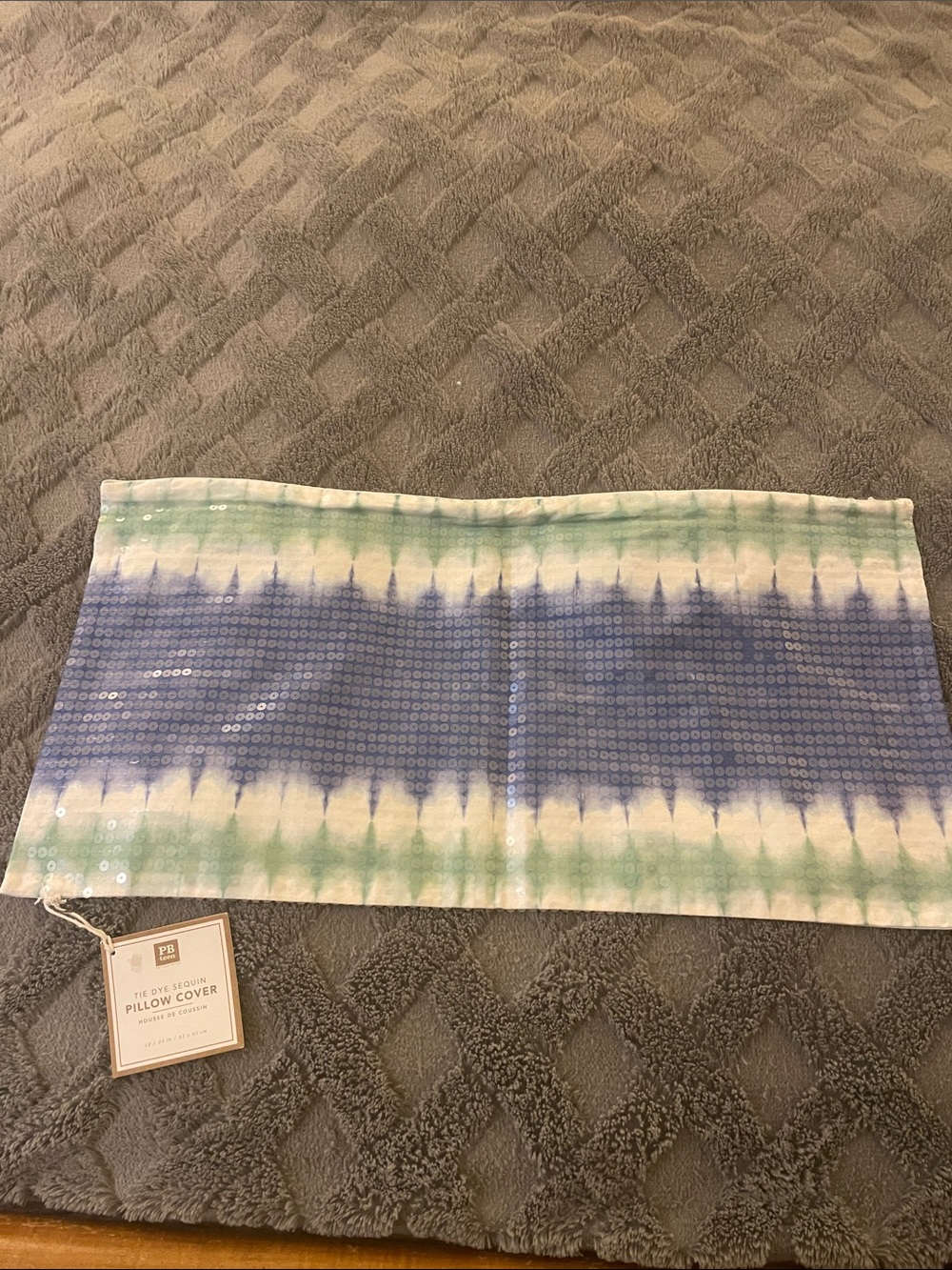 Pottery Barn Teen Tie Dye Sequin Pillow Sham 12 X 24